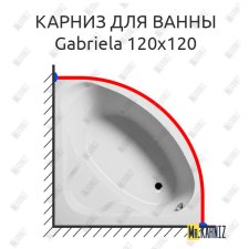 Карниз для ванны Riho Gabriela 120х120 Усиленный 25 мм MrKARNIZ