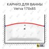 Карниз для ванны Alpen Verva Передний борт 170х85 Усиленный 20 мм MrKARNIZ фото 1