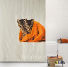 Штора для ванной CAT TWINS котята