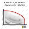 Карниз для ванны Ravak Asymmetric 150х100 (Усиленный 25 мм) MrKARNIZ фото 1