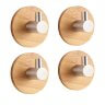 Настенные крючки для ванной и кухни для полотенец дерево хром 4 шт фото 1