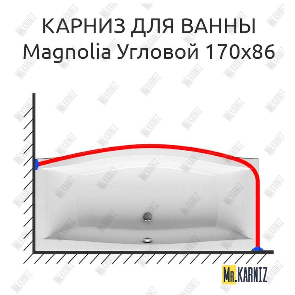 Карниз для ванны Ravak Magnolia Угловой 170х86 Усиленный 20 мм MrKARNIZ