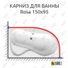 Карниз для ванны Ravak Rosa 150х95 Усиленный 20 мм MrKARNIZ фото 1