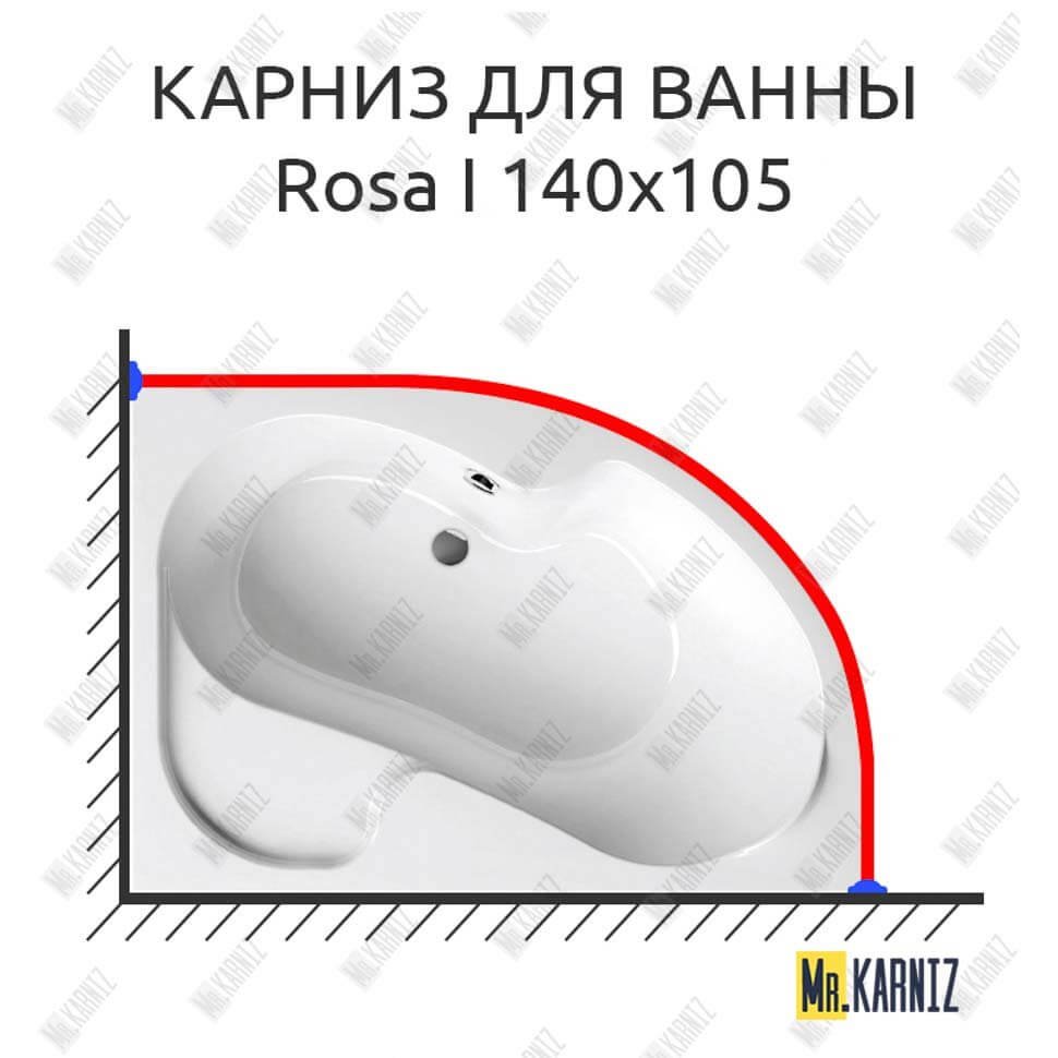 Карниз для ванны Ravak Rosa I 140х105 Усиленный 20 мм MrKARNIZ