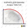 Карниз для ванны Radomir Алари 168х120 Усиленный 20 мм MrKARNIZ фото 1