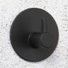 Настенные крючки для ванной и кухни для полотенец Г-образные круг черные 1 шт фото 2
