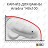 Карниз для ванны Relisan Ariadna 140х100 Усиленный 20 мм MrKARNIZ фото 1