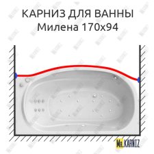 Карниз для ванны Triton Милена Передний борт 170х94 Усиленный 25 мм MrKARNIZ