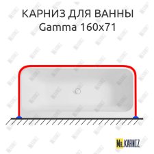 Карниз для ванны Balteco Gamma П-образный 160х71 Усиленный 25 мм MrKARNIZ